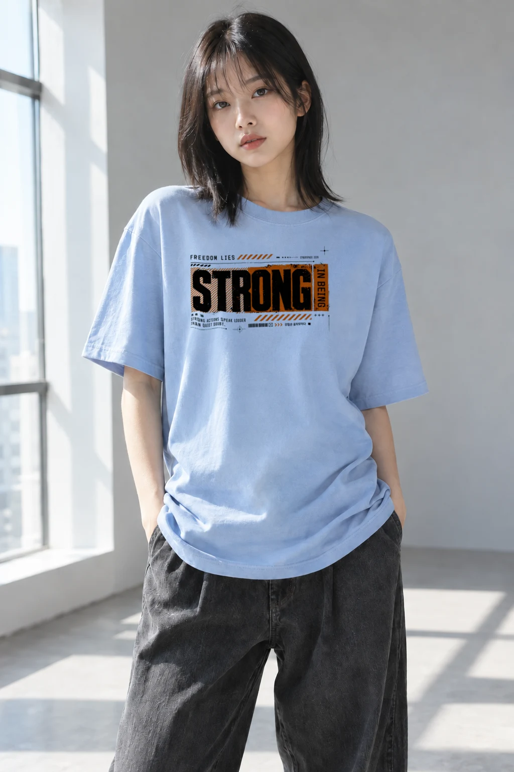 "Strong Actions" Heavyweight Unisex Crewneck T-shirt | Gildan 5000