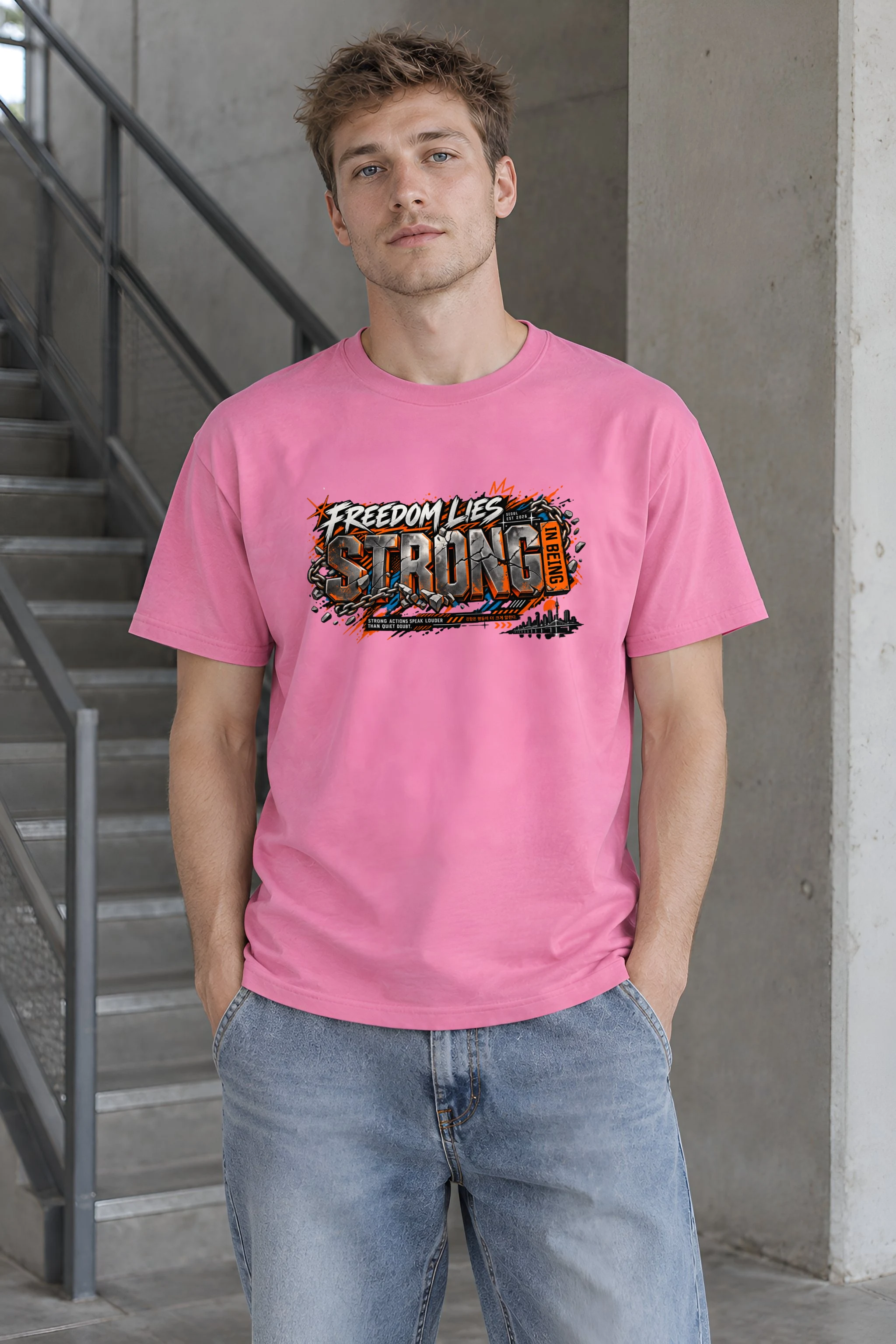 "Freedom Lies Strong" Heavyweight Unisex Crewneck T-shirt