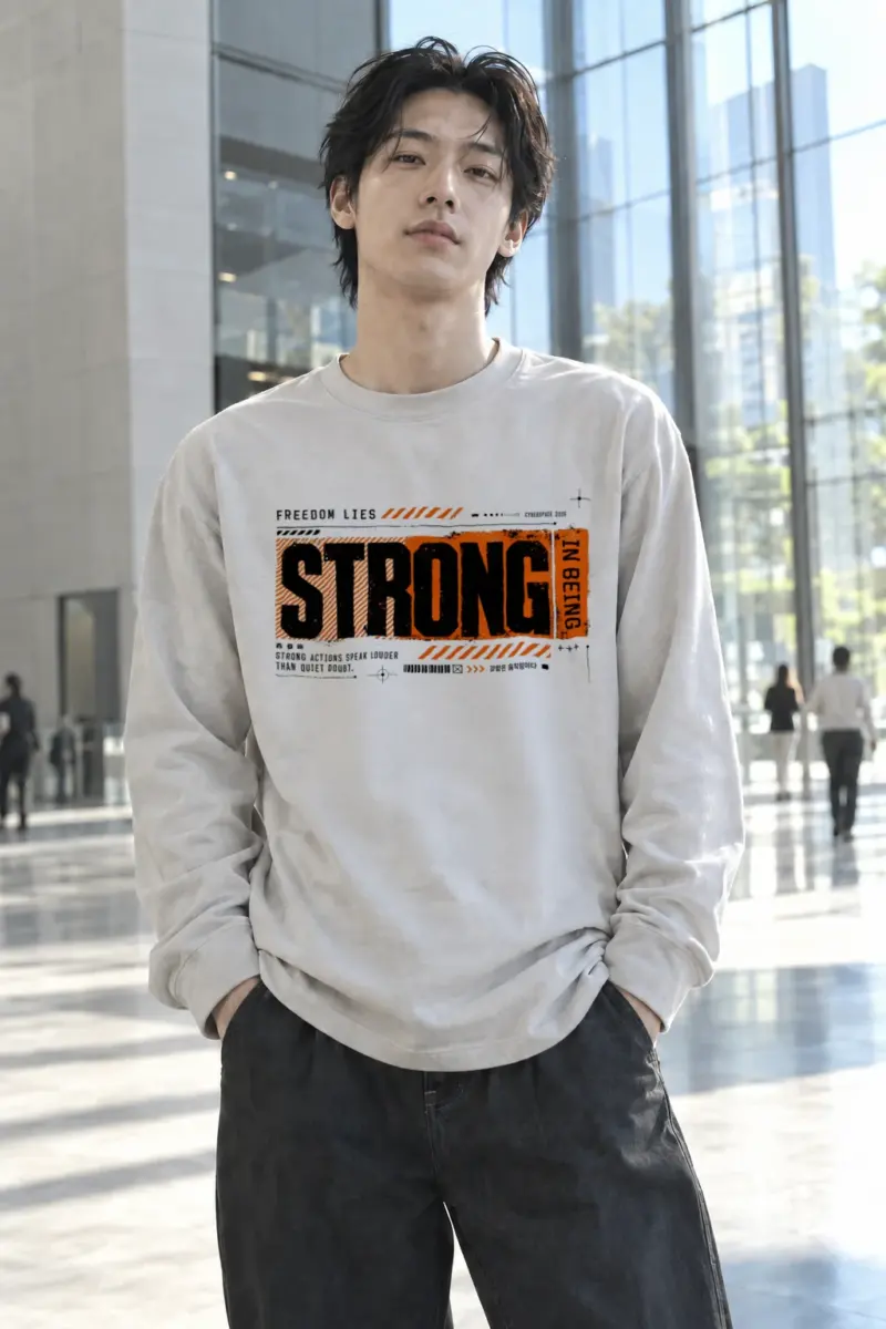 "Strong Actions" Unisex Longsleeve T-shirt | Gildan 2400