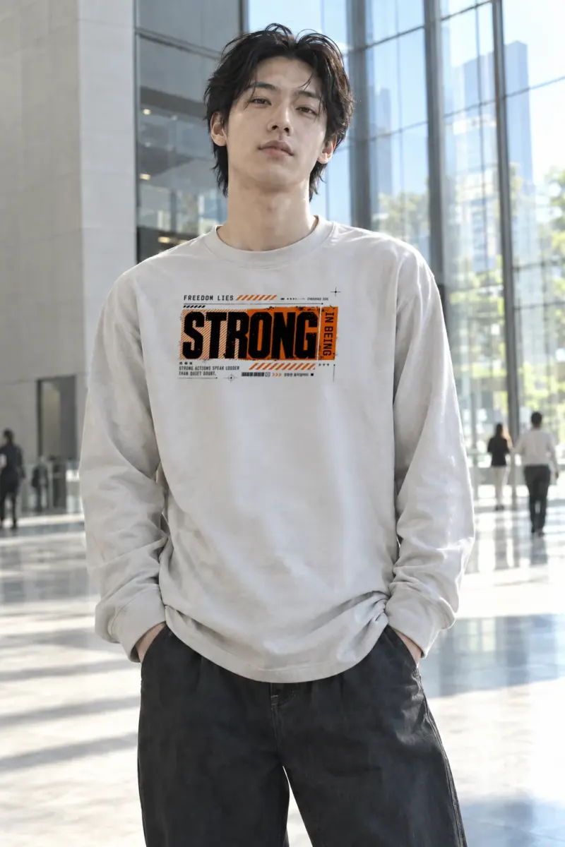 “Strong Actions” Unisex Longsleeve T-shirt | Gildan 2400