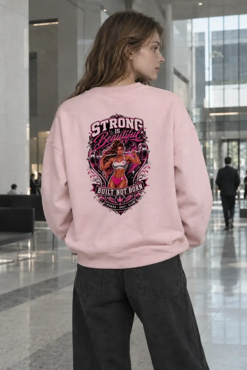 "Strong Is Beautiful" Heavy Blend Unisex Crewneck Sweatshirt | Gildan 18000
