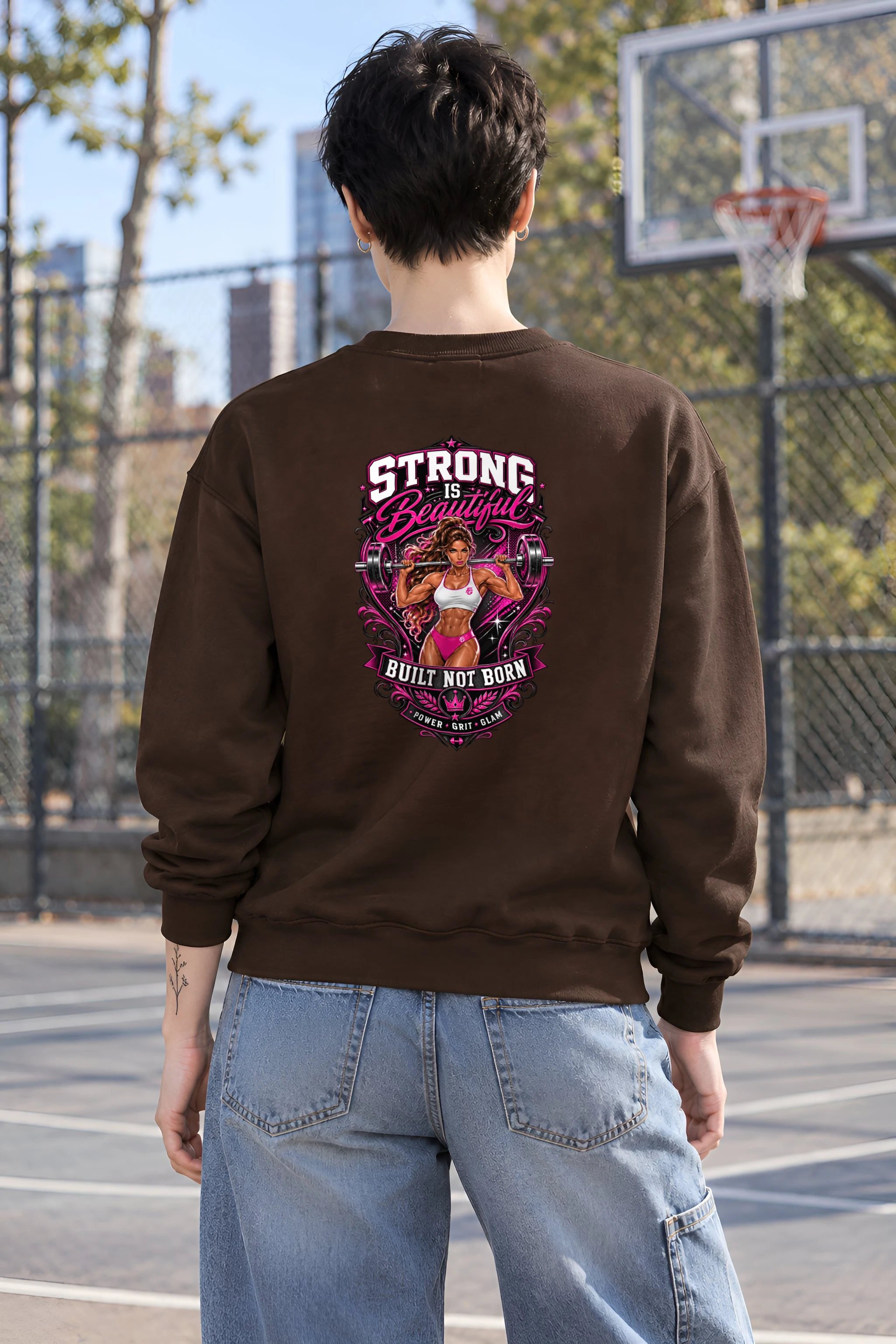 "Strong Is Beautiful" 1 Crewneck Sweatshirt