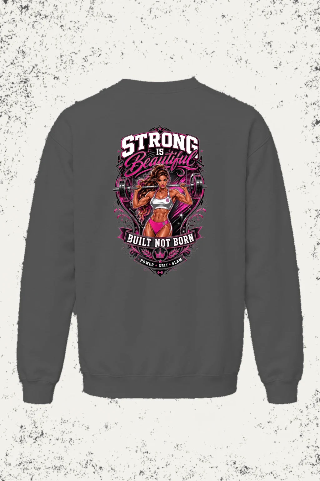 "Strong Is Beautiful" Heavy Blend Unisex Crewneck Sweatshirt | Gildan 18000
