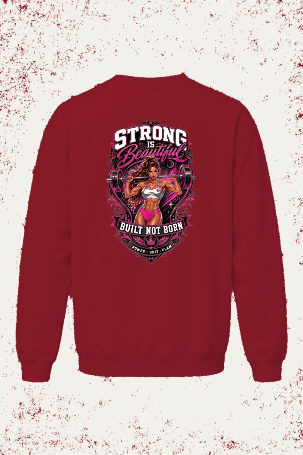 "Strong Is Beautiful" Heavy Blend Unisex Crewneck Sweatshirt | Gildan 18000