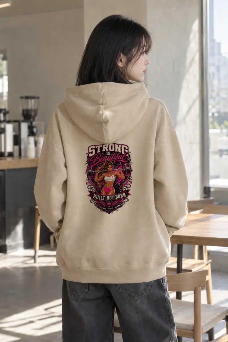 "Strong Is Beautiful" Heavy Blend Unisex Pullover Hoodie | Gildan 18500