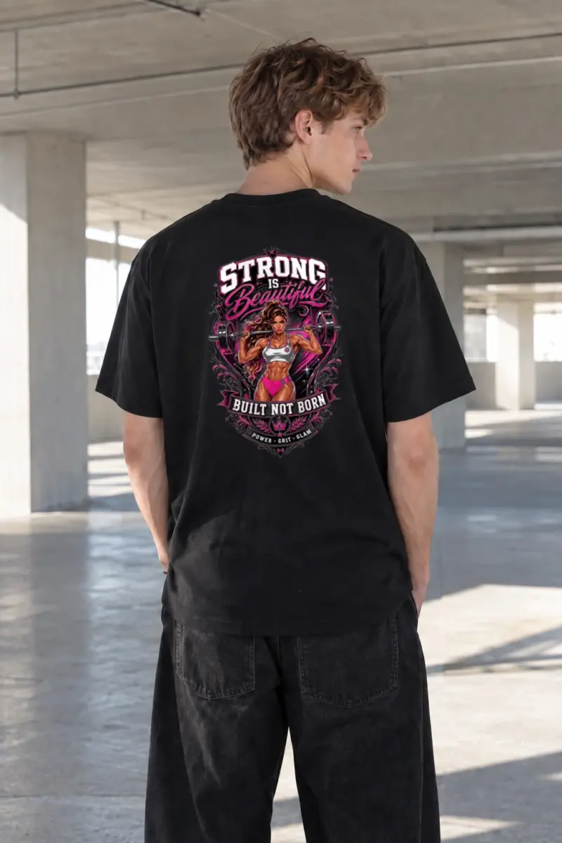 "Strong Is Beautiful" Heavyweight Unisex Crewneck T-shirt | Gildan 5000