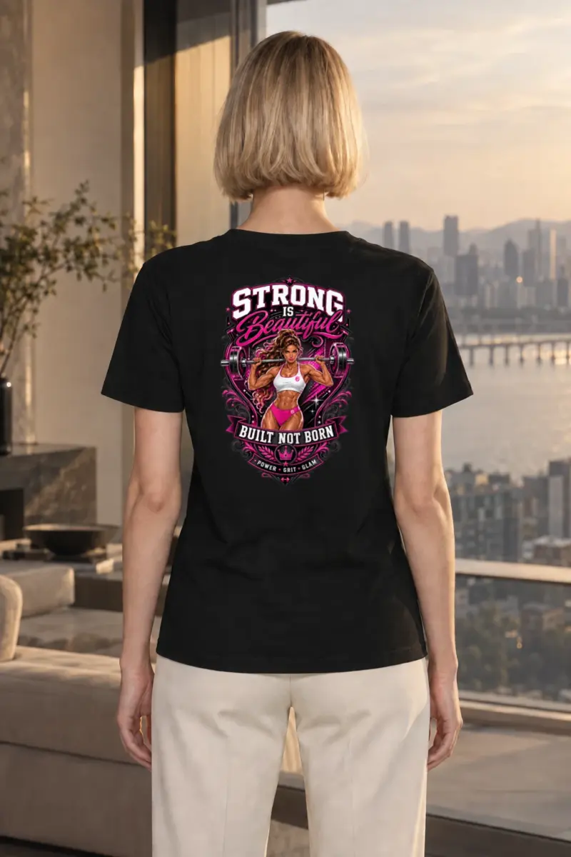 "Strong Is Beautiful" Heavyweight Unisex Crewneck T-shirt | Gildan 5000