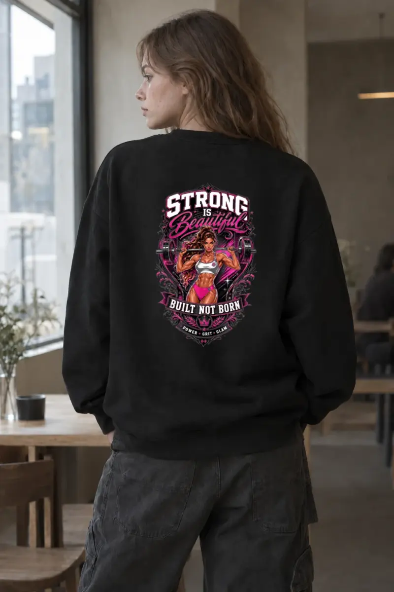 "Strong Is Beautiful" Unisex Sponge Fleece Crewneck Sweatshirt | Bella + Canvas 3901