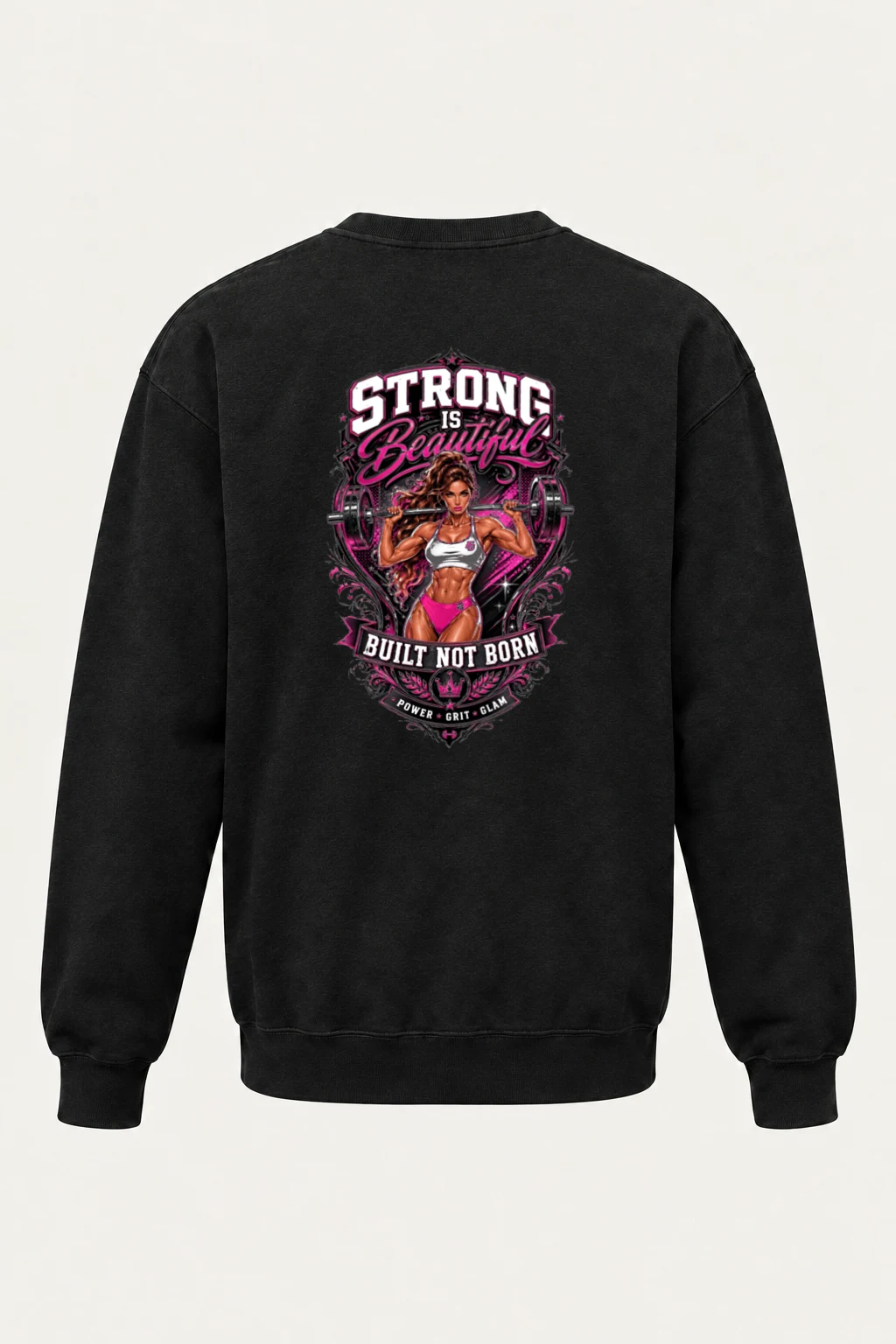 "Strong Is Beautiful" Unisex Sponge Fleece Crewneck Sweatshirt | Bella + Canvas 3901