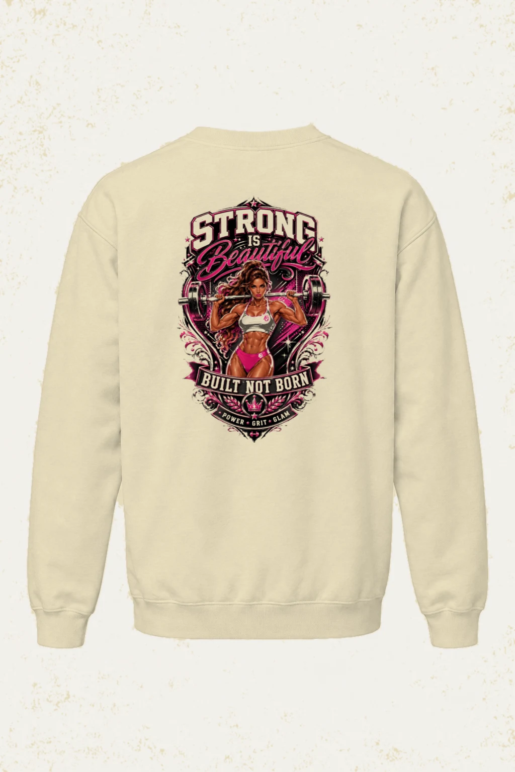 "Strong Is Beautiful" Unisex Sponge Fleece Crewneck Sweatshirt | Bella + Canvas 3901