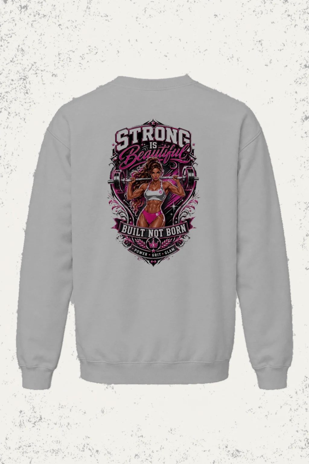 "Strong Is Beautiful" Unisex Sponge Fleece Crewneck Sweatshirt | Bella + Canvas 3901