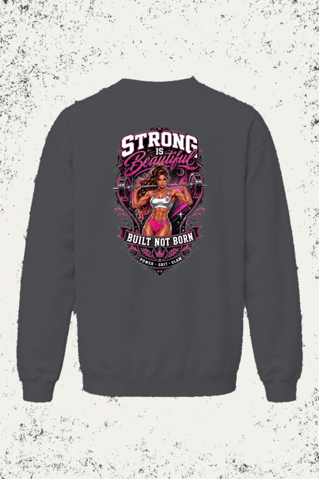 "Strong Is Beautiful" Unisex Sponge Fleece Crewneck Sweatshirt | Bella + Canvas 3901