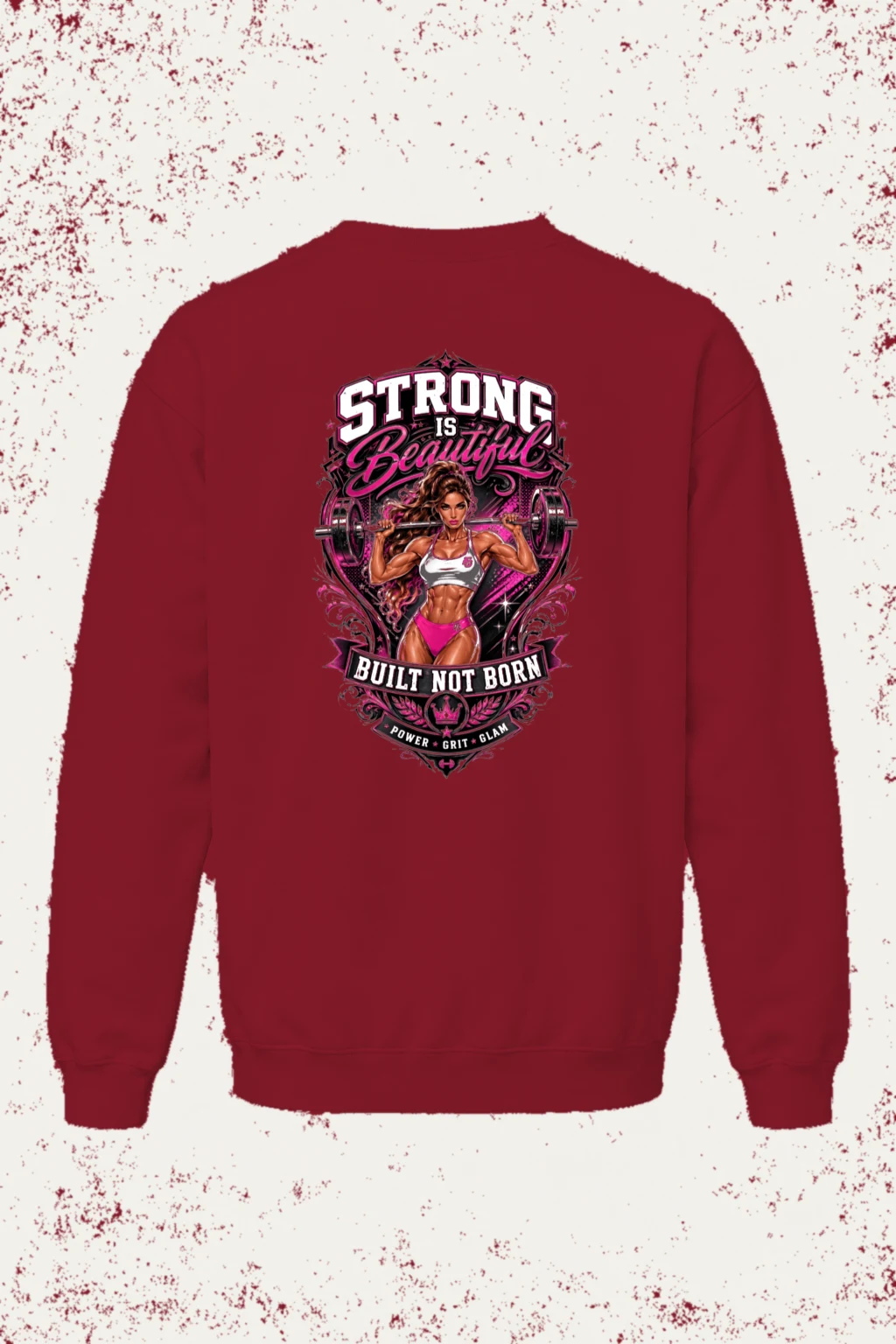"Strong Is Beautiful" Unisex Sponge Fleece Crewneck Sweatshirt | Bella + Canvas 3901