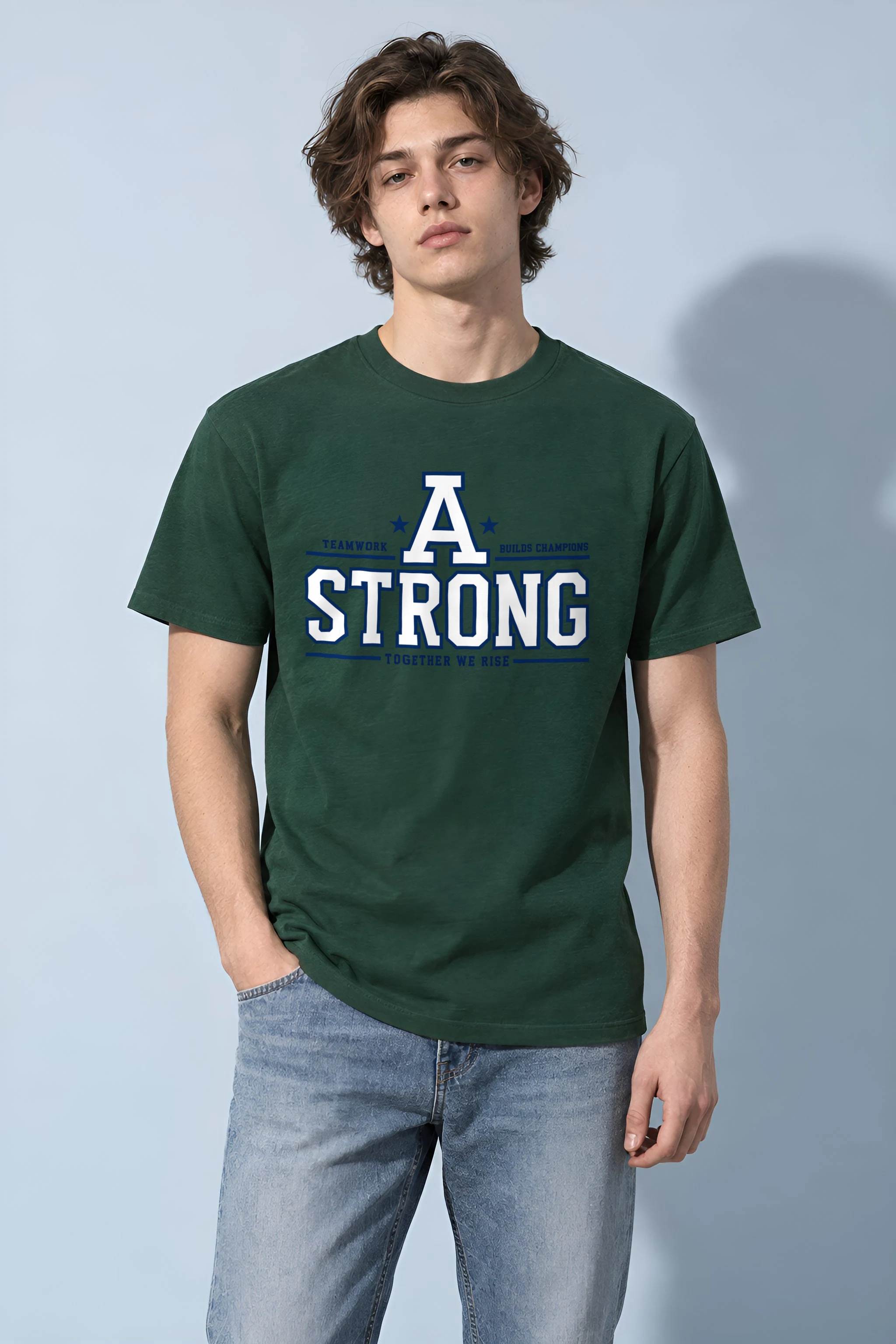 "Strong Together" Heavyweight Unisex Crewneck T-shirt