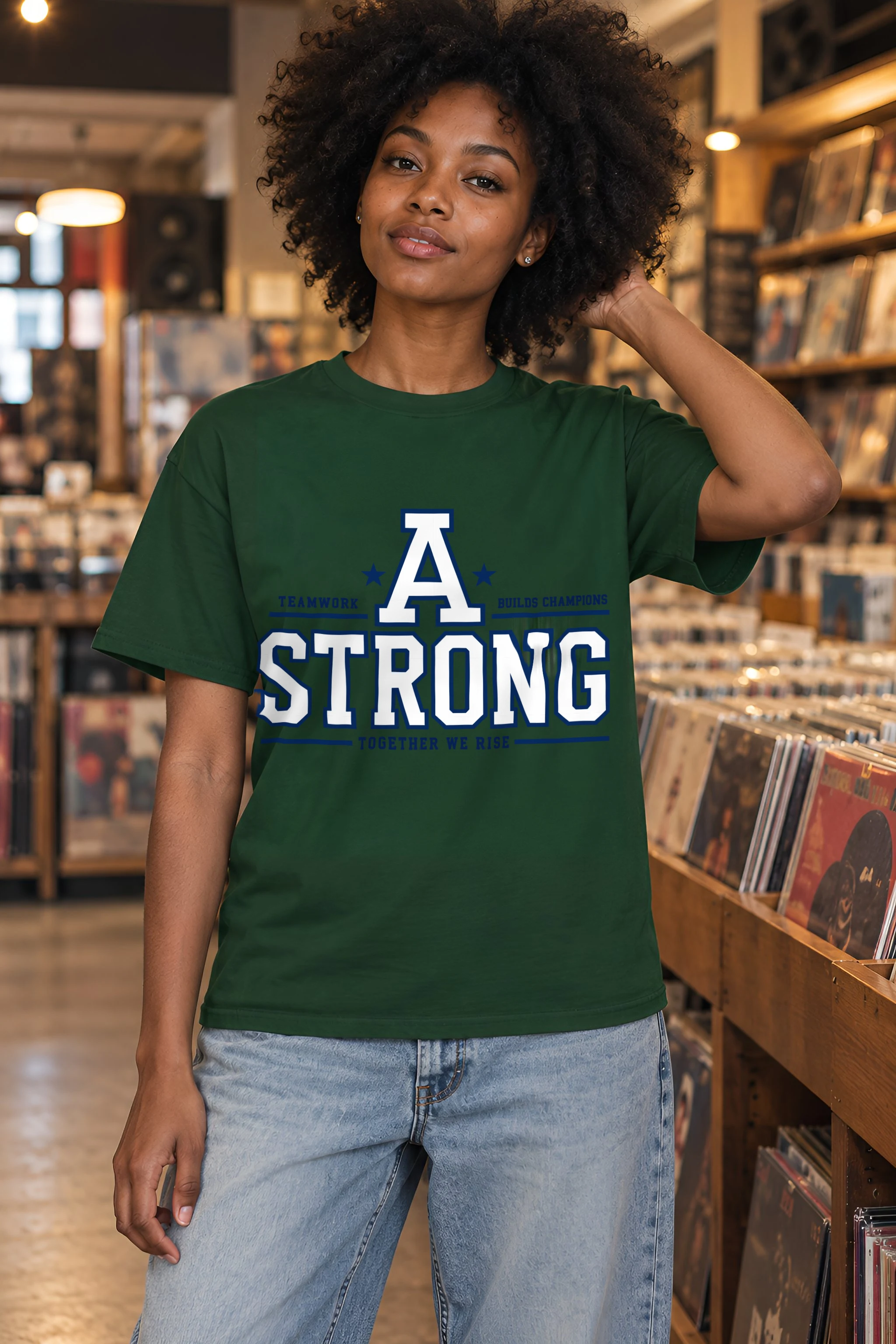 "Strong Together" Heavyweight Unisex Crewneck T-shirt