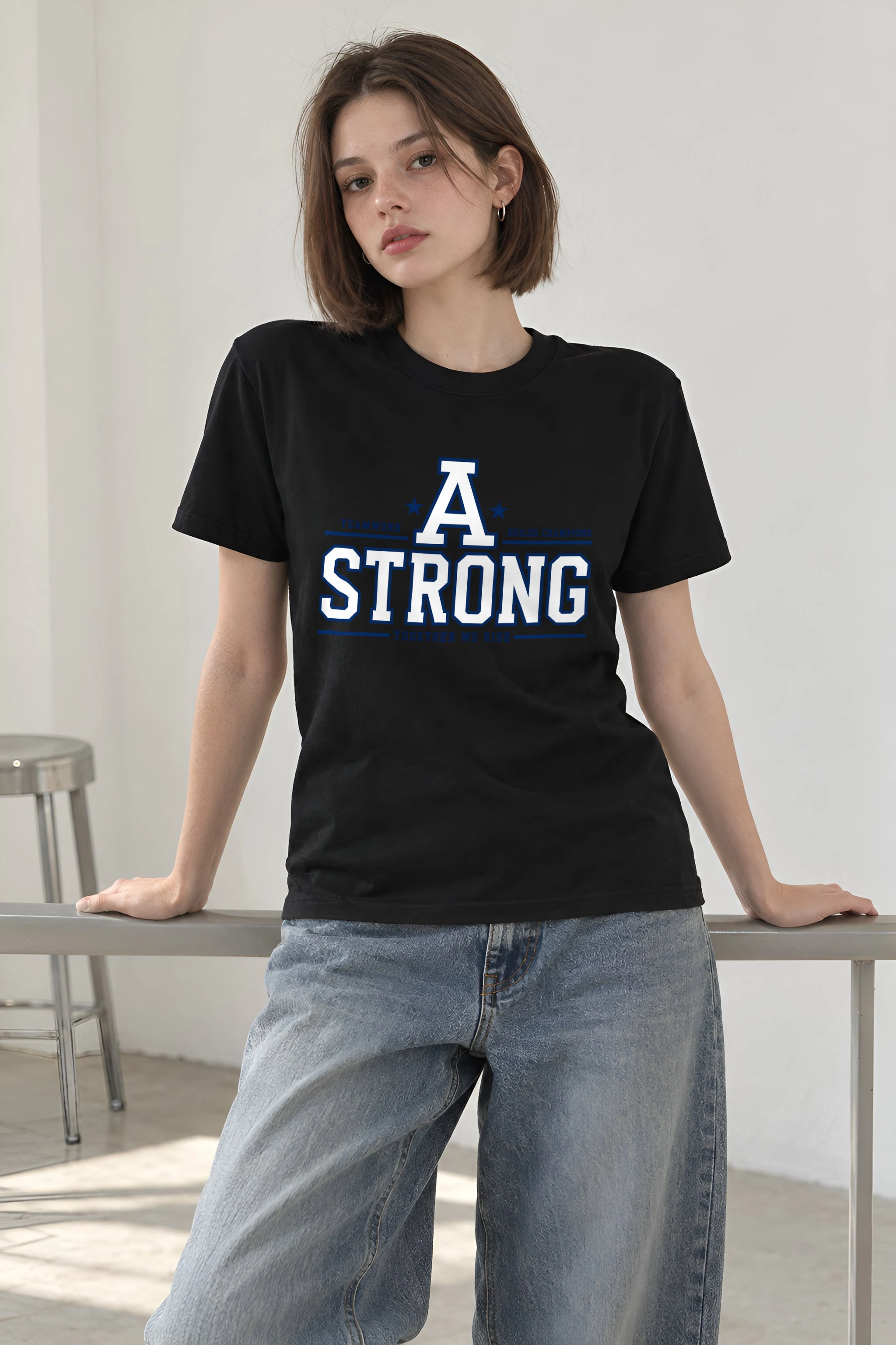 "Strong Together" Heavyweight Unisex Crewneck T-shirt