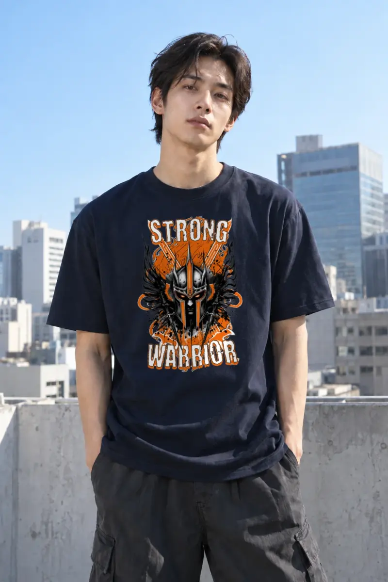 "Strong Warrior" Heavyweight Unisex Crewneck T-shirt | Gildan 5000