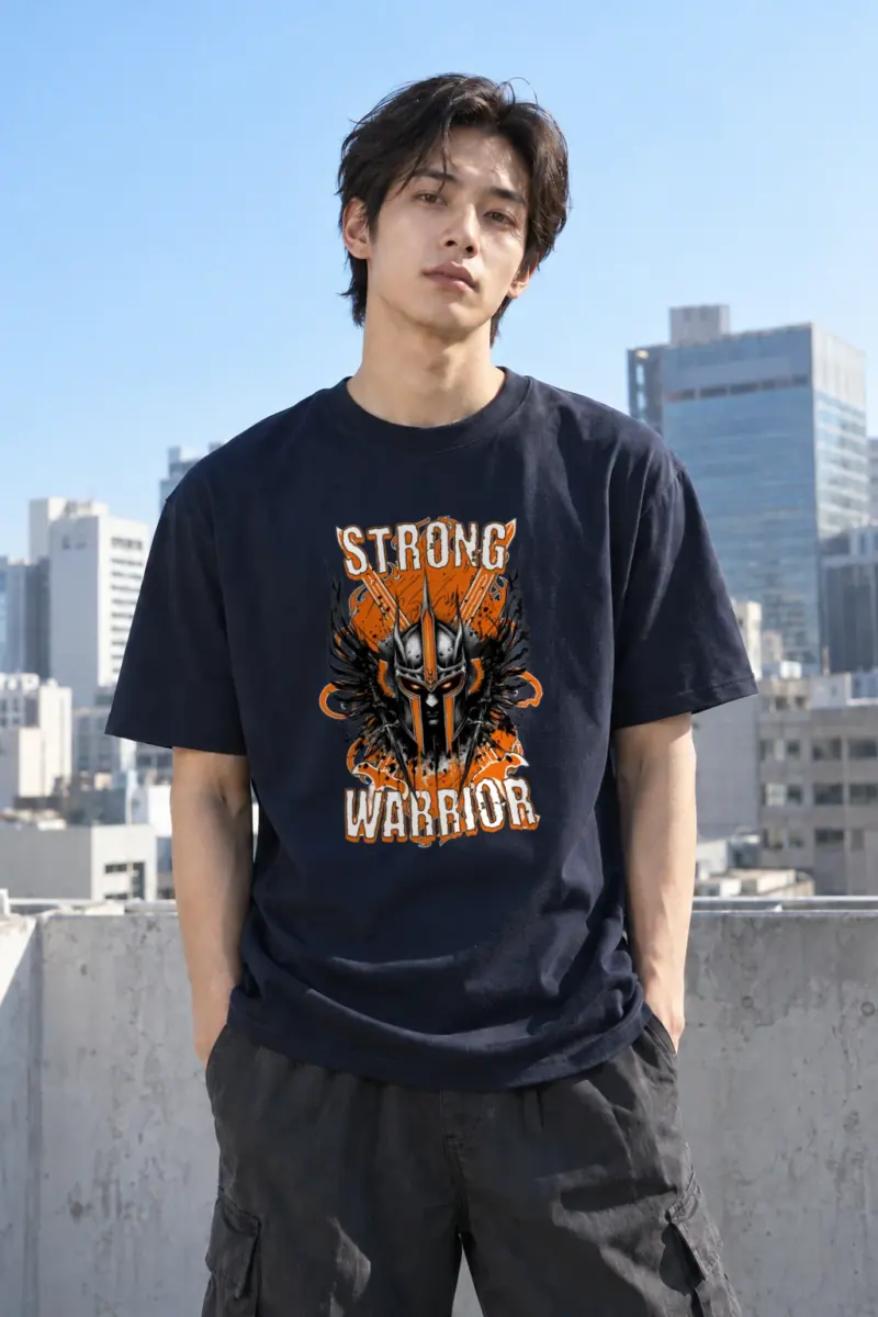 "Strong Warrior" Heavyweight Unisex Crewneck T-shirt | Gildan 5000