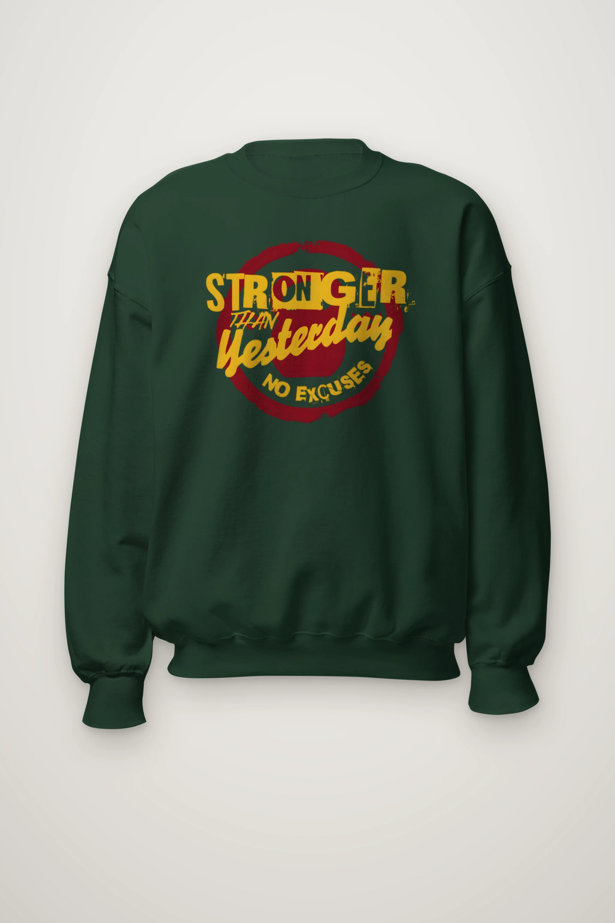 "Stronger Than Yesterday" Heavy Blend Unisex Crewneck Sweatshirt