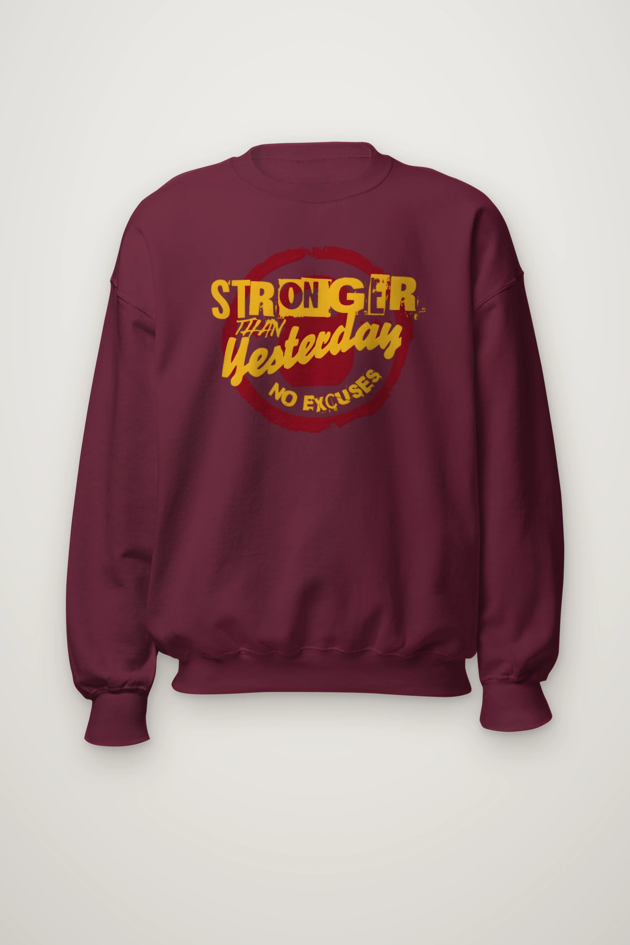 "Stronger Than Yesterday" Heavy Blend Unisex Crewneck Sweatshirt