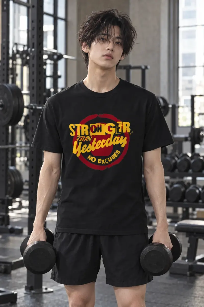 "Stronger Than Yesterday" Heavyweight Unisex Crewneck T-shirt