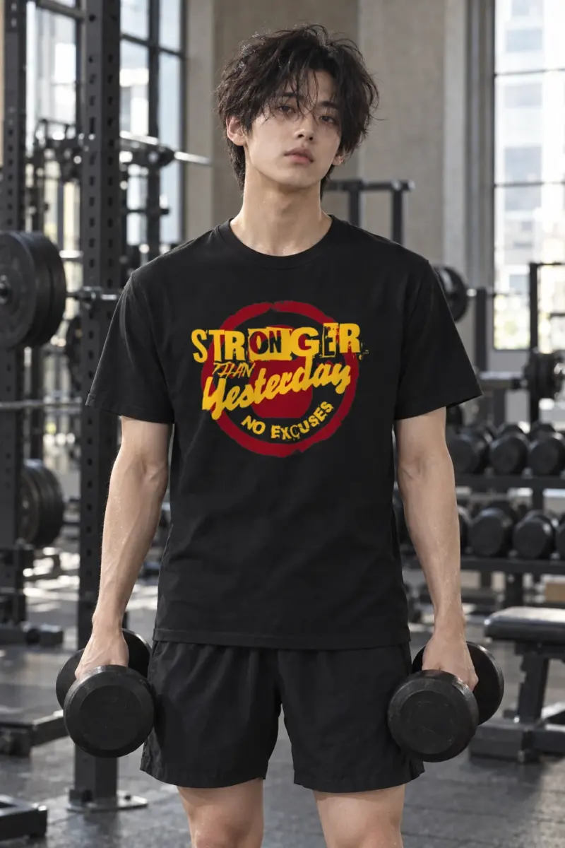 "Stronger Than Yesterday" Heavyweight Unisex Crewneck T-shirt