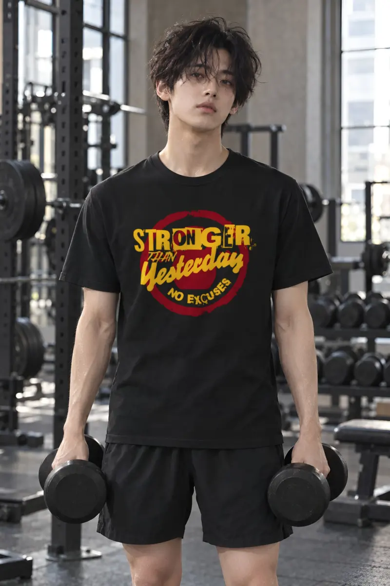 "Stronger Than Yesterday" Heavyweight Unisex Crewneck T-shirt