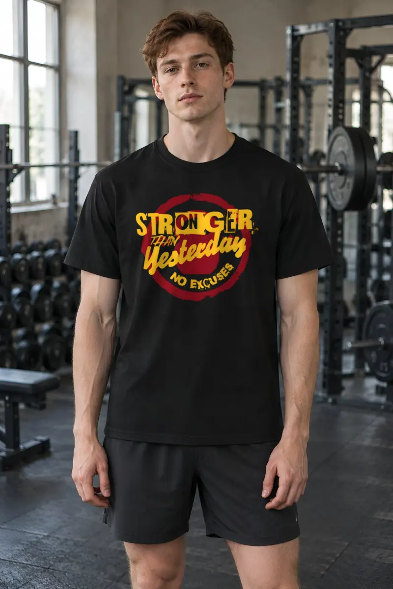 "Stronger Than Yesterday" Heavyweight Unisex Crewneck T-shirt