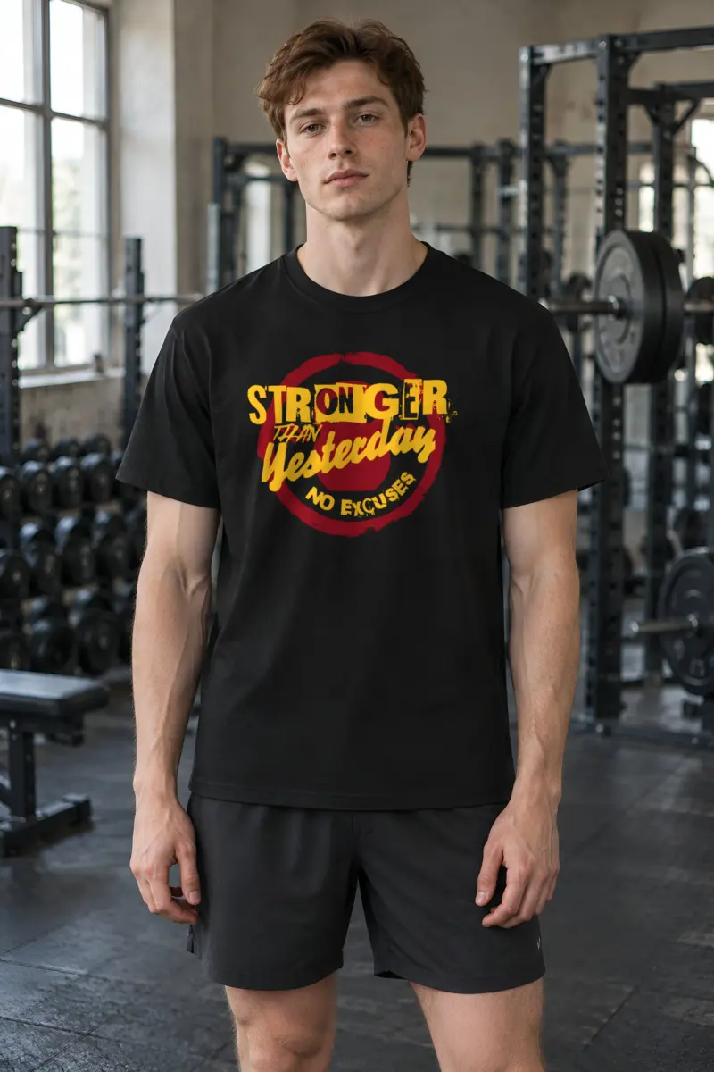 "Stronger Than Yesterday" Heavyweight Unisex Crewneck T-shirt