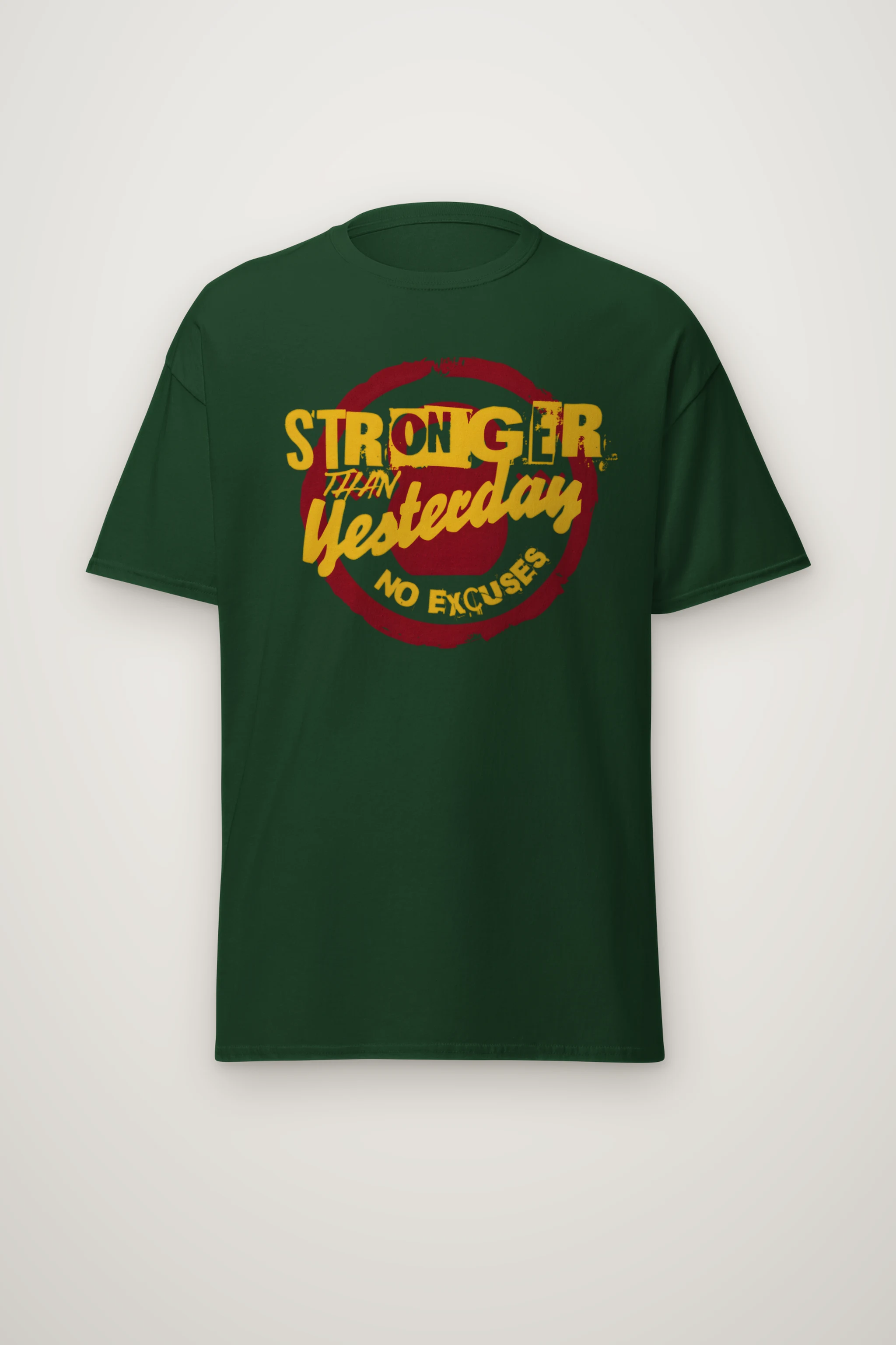 "Stronger Than Yesterday" Heavyweight Unisex Crewneck T-shirt