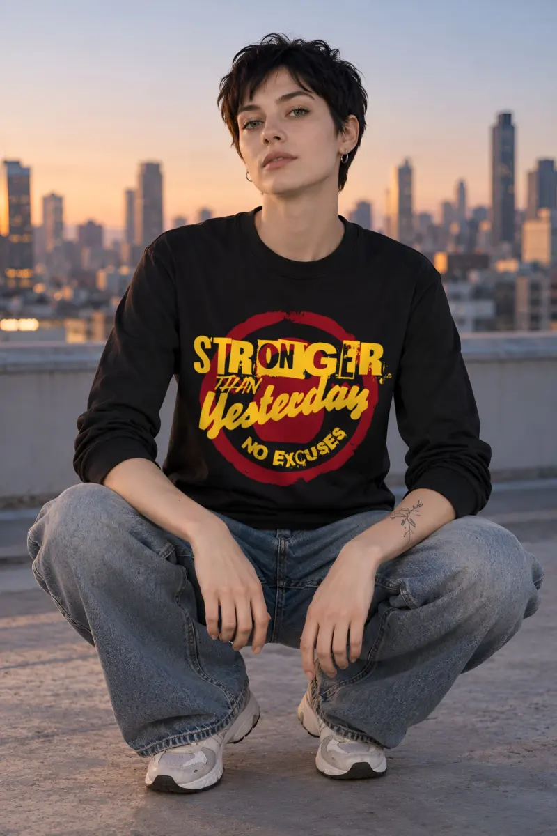 "Stronger Than Yesterday" Unisex Longsleeve T-shirt