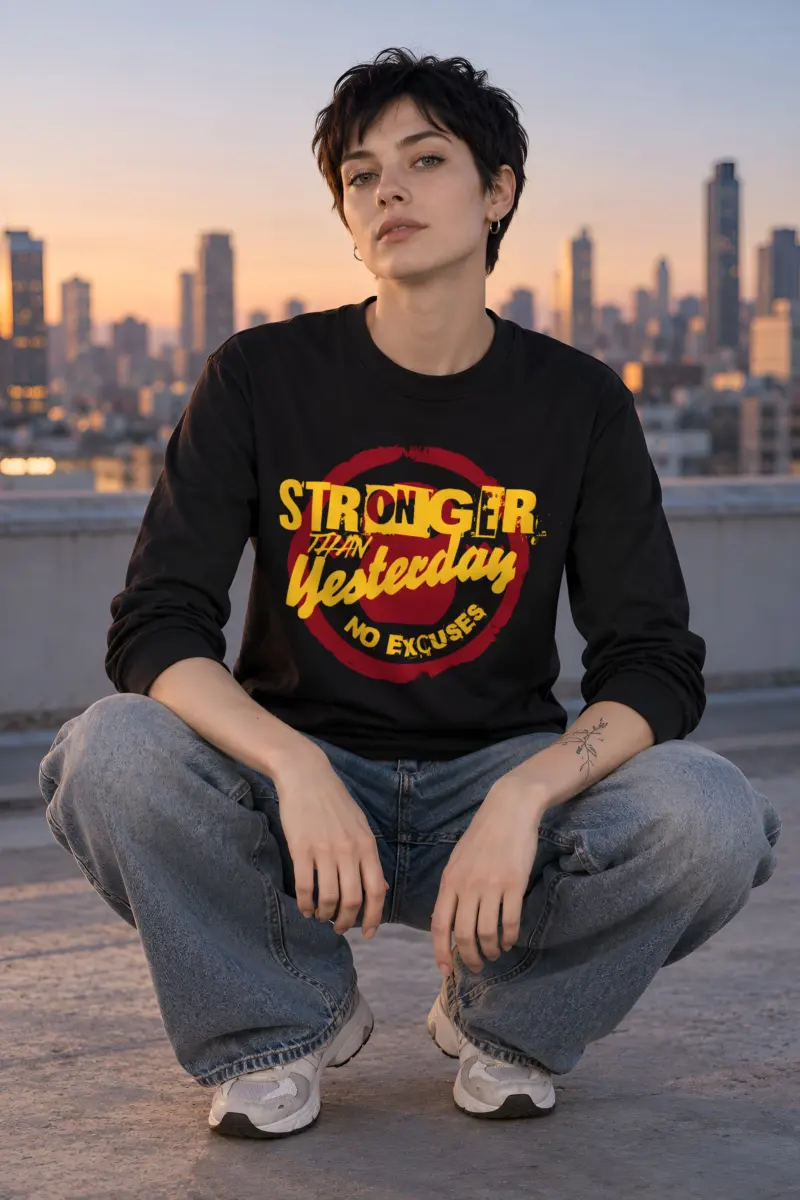 "Stronger Than Yesterday" Unisex Longsleeve T-shirt