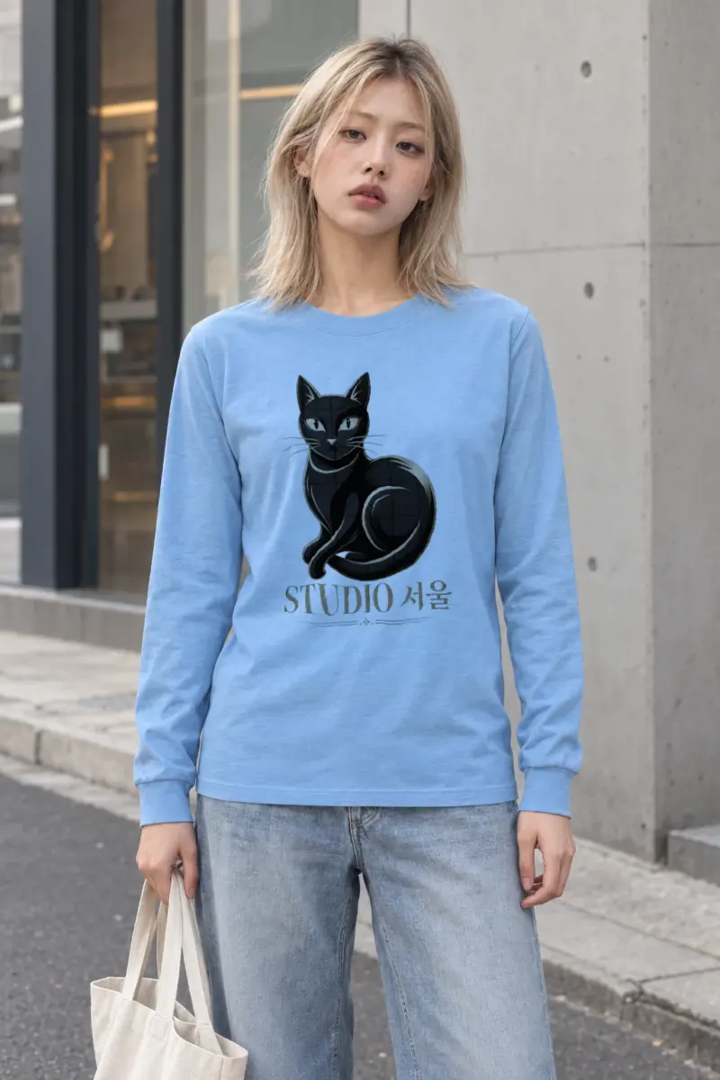 "Studio Seoul Cat" Unisex Longsleeve T-shirt