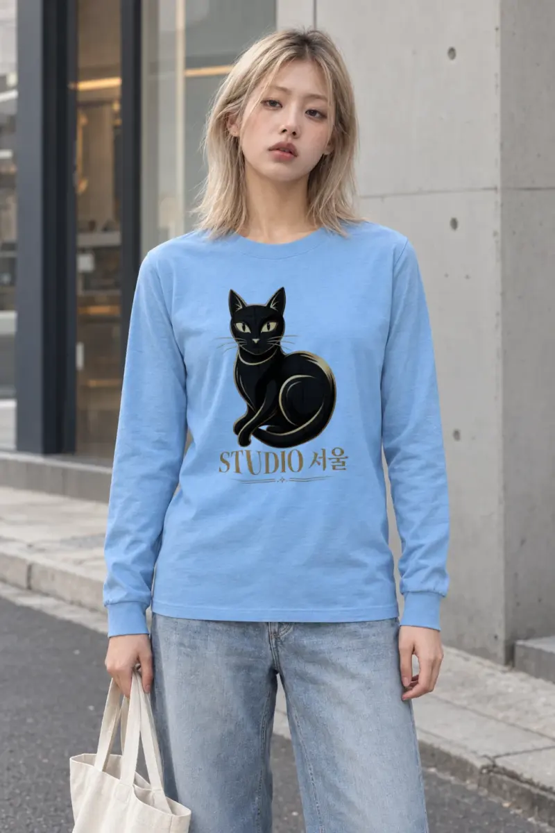 "Studio Seoul Cat" Unisex Longsleeve T-shirt