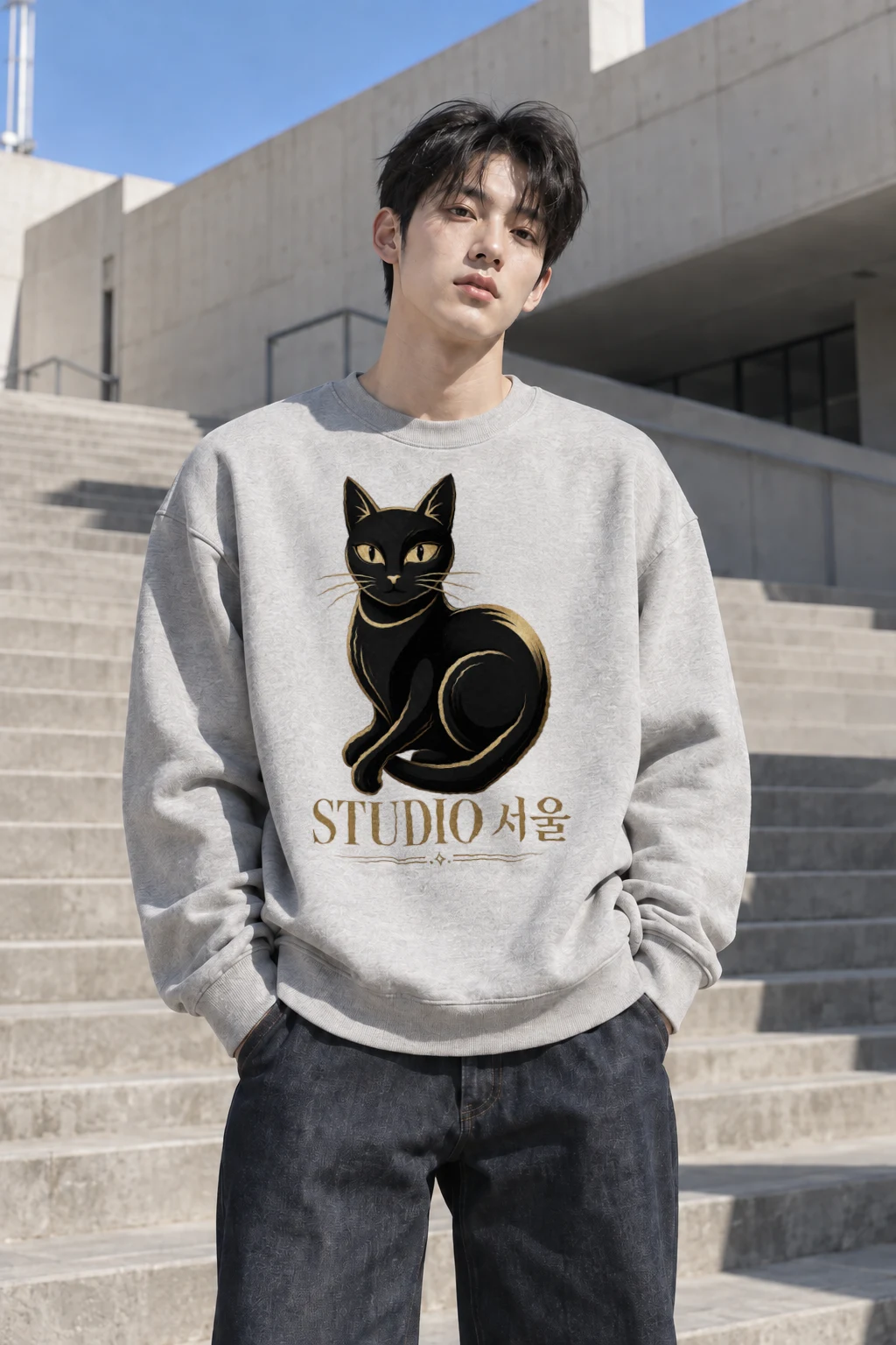 "Studio Seoul" Heavy Blend Unisex Crewneck Sweatshirt | Gildan 18000