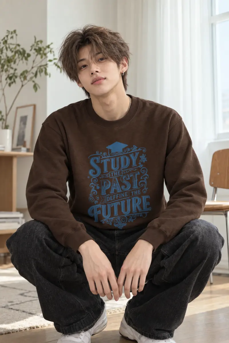 "Study The Past" Heavy Blend Unisex Crewneck Sweatshirt