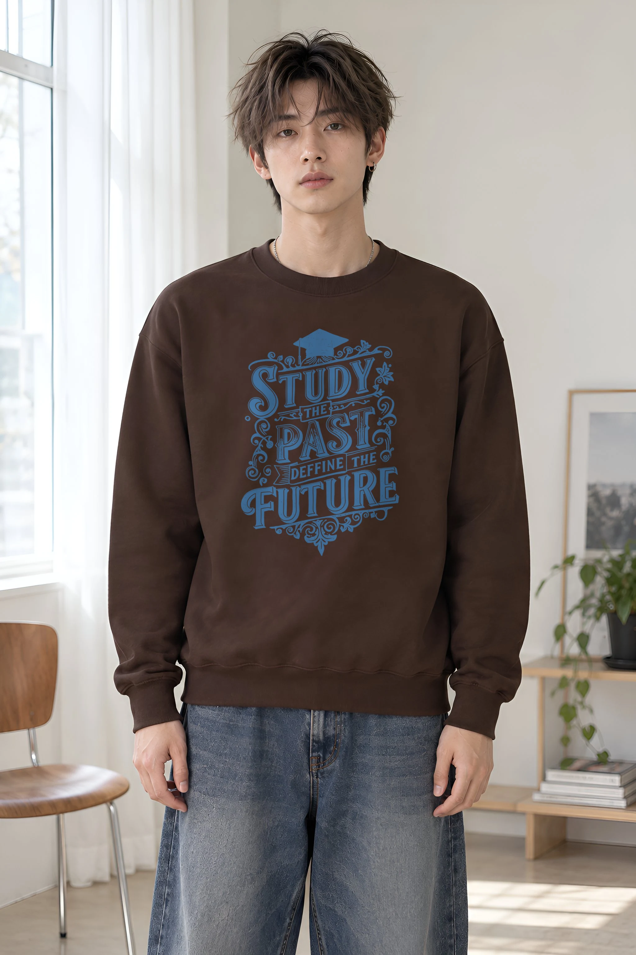"Study The Past" Heavy Blend Unisex Crewneck Sweatshirt