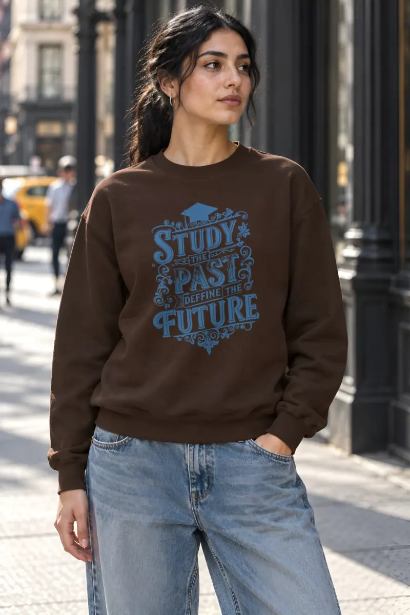 "Study The Past" Heavy Blend Unisex Crewneck Sweatshirt