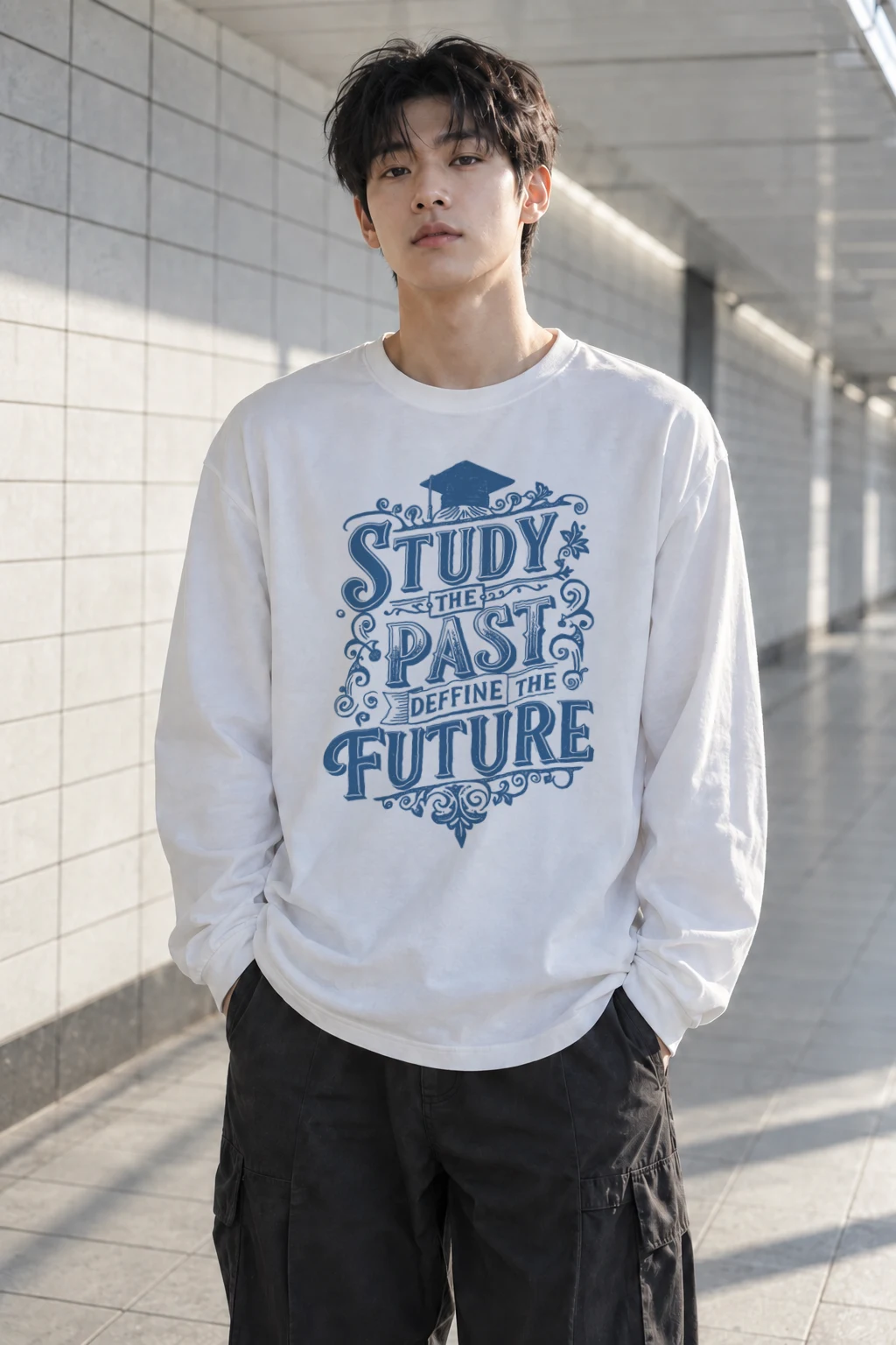 "Study The Past" Unisex Longsleeve T-shirt | Gildan 2400