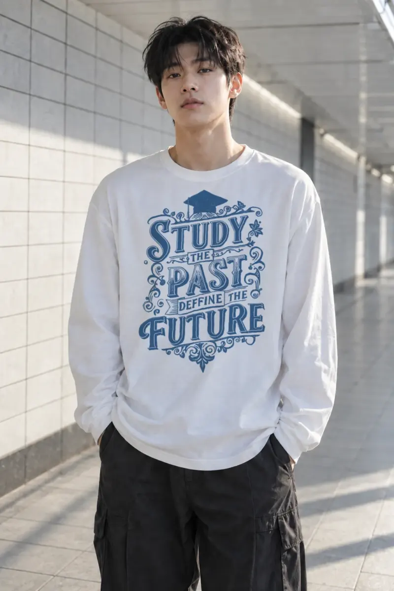 “Study The Past” Unisex Longsleeve T-shirt | Gildan 2400