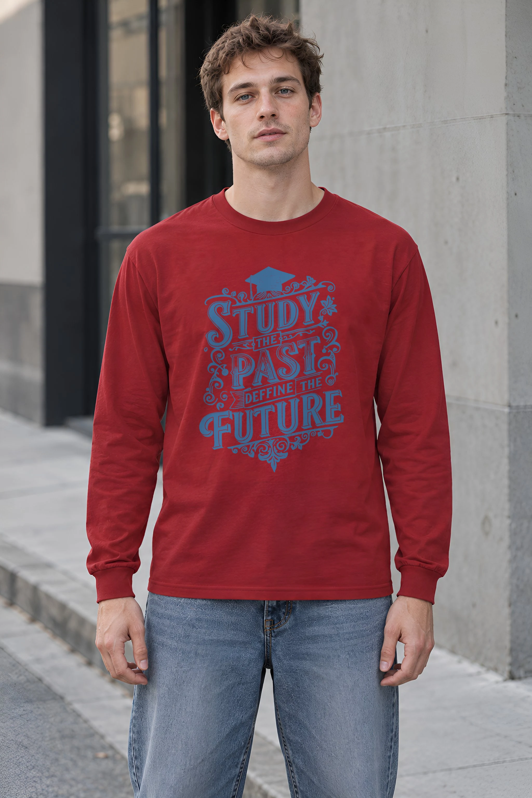 "Study The Past" Unisex Longsleeve T-shirt