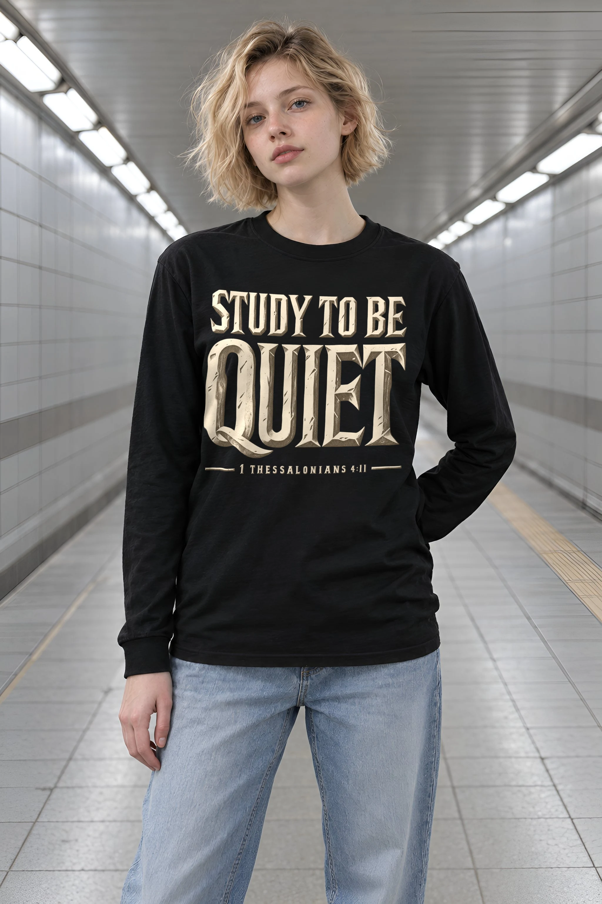 "Study To Be Quiet" Unisex Longsleeve T-shirt