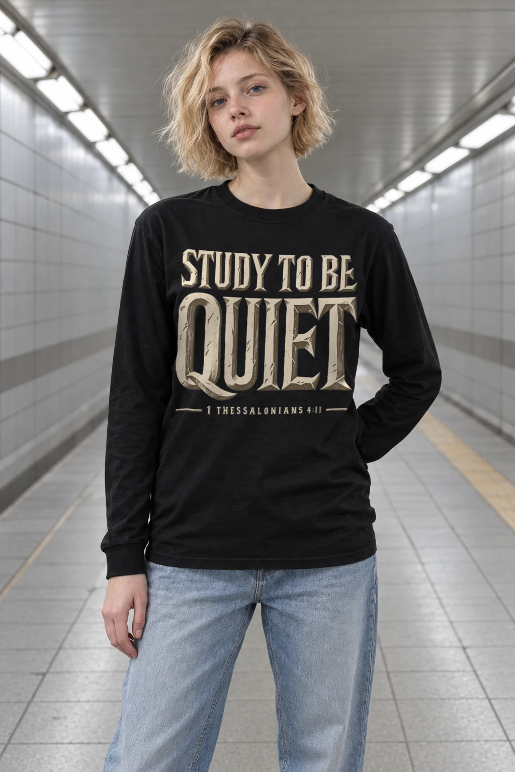 "Study To Be Quiet" Unisex Longsleeve T-shirt