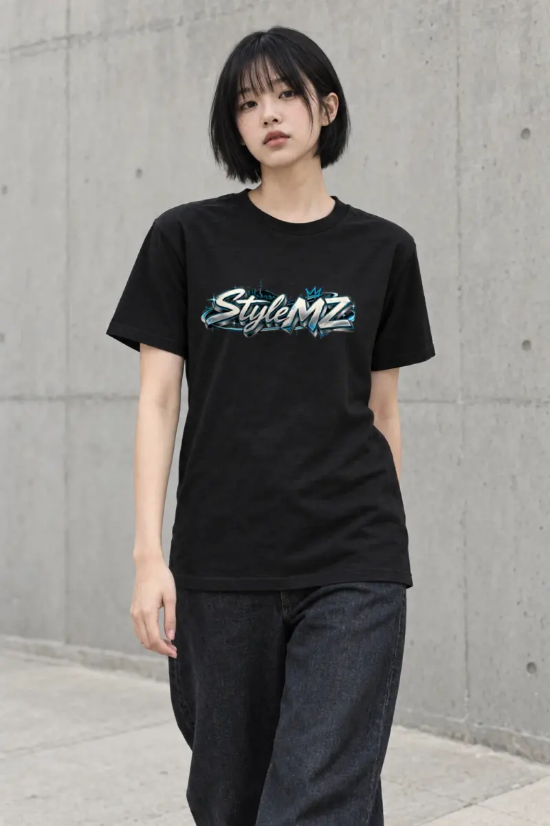 "Graffiti Bubble Style MZ" Heavyweight Unisex Crewneck T-shirt