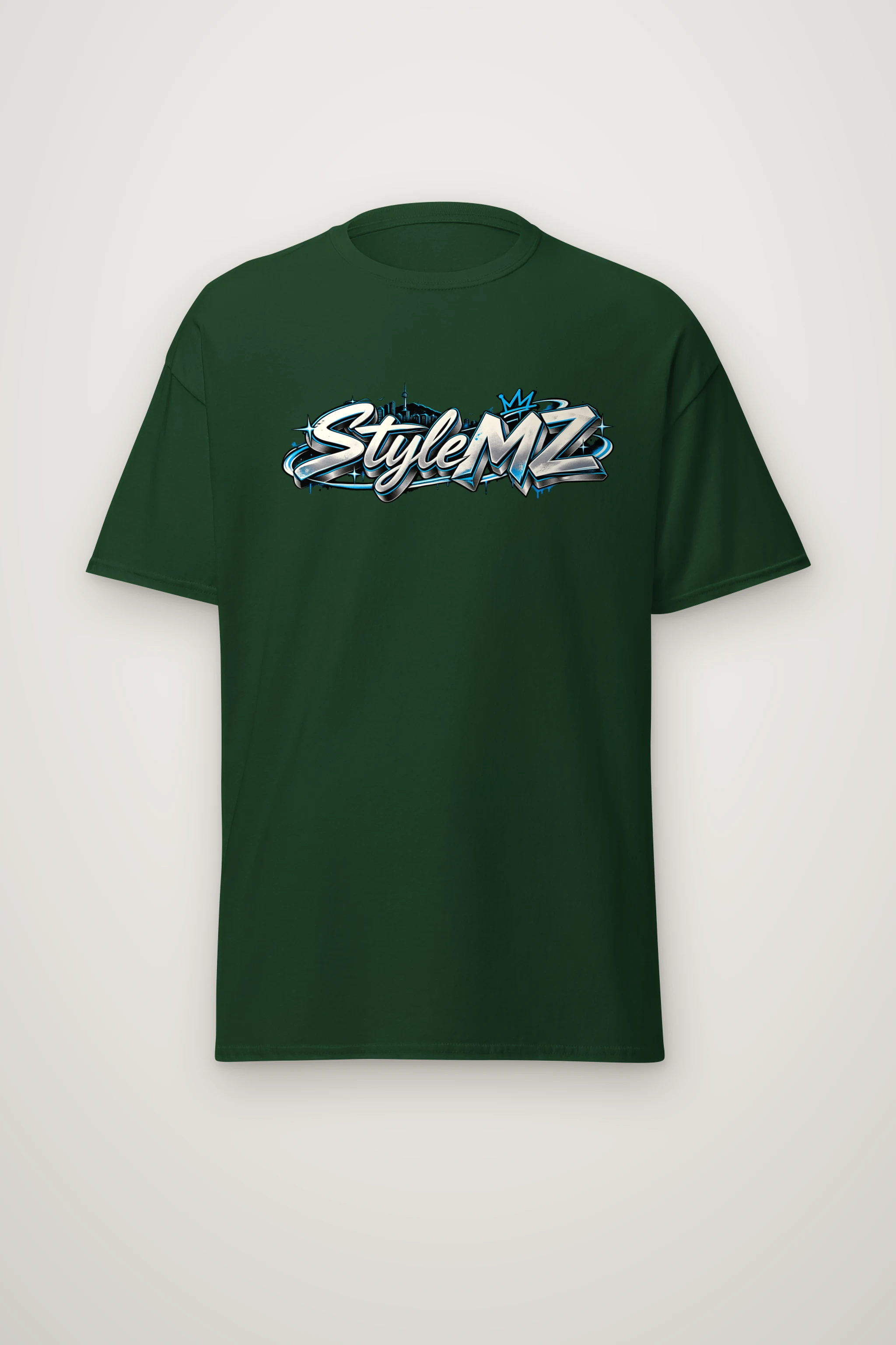"Graffiti Bubble Style MZ" Heavyweight Unisex Crewneck T-shirt
