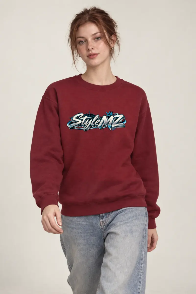 "Graffiti Script MZ" Heavy Blend Unisex Crewneck Sweatshirt