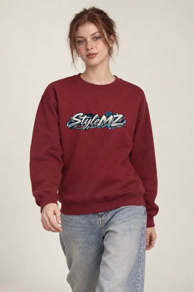 "Graffiti Script MZ" Heavy Blend Unisex Crewneck Sweatshirt