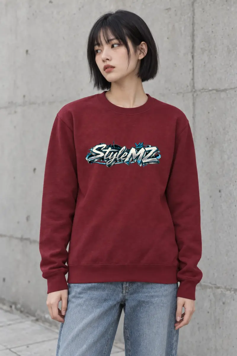 "Graffiti Script MZ" Heavy Blend Unisex Crewneck Sweatshirt