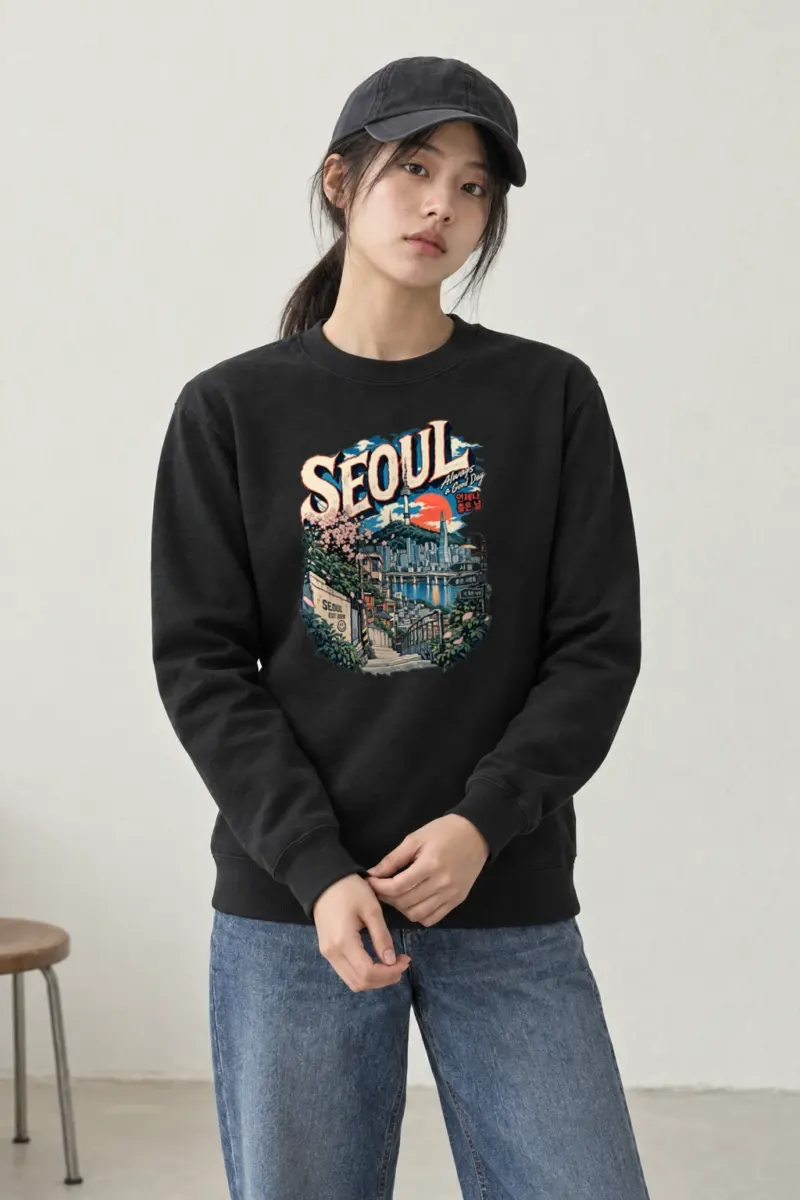 "Always a Good Day Seoul" Heavy Blend Unisex Crewneck Sweatshirt