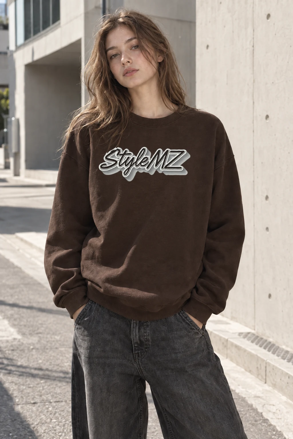 "StyleMZ Script" Heavy Blend Unisex Crewneck Sweatshirt | Gildan 18000